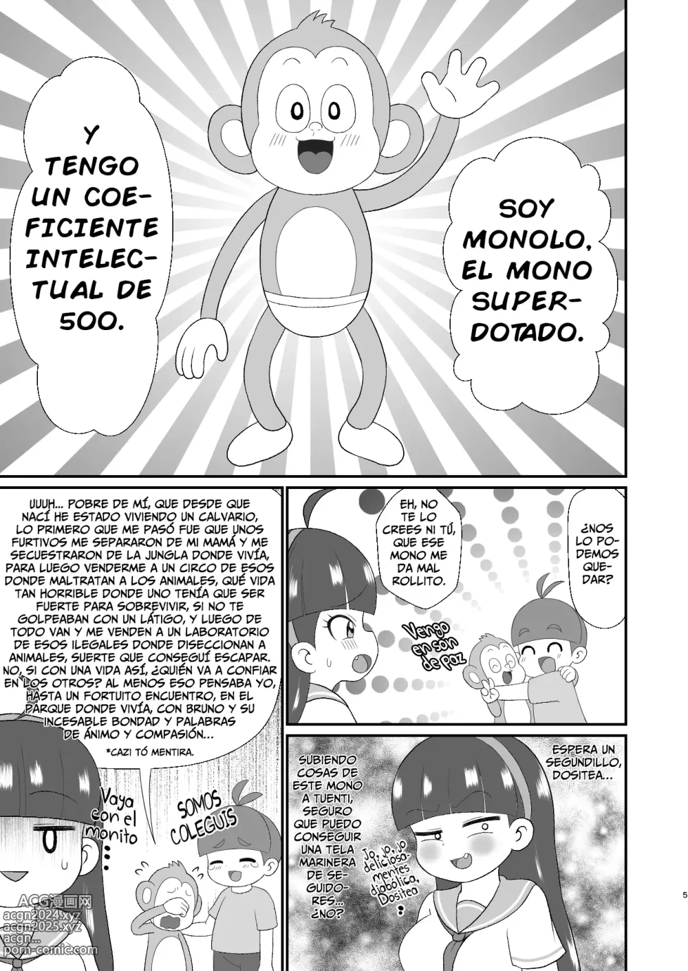 Page 4 of doujinshi Monolo: El Mono SuperDotado - Etemaru-kun