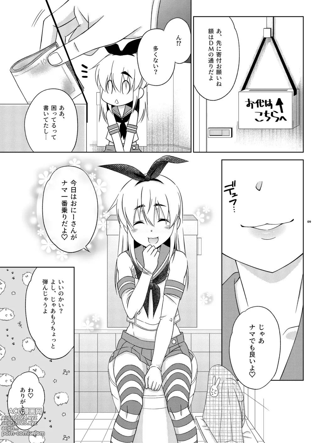 Page 9 of doujinshi Shimakaze-kun no Yuuryou Toilet