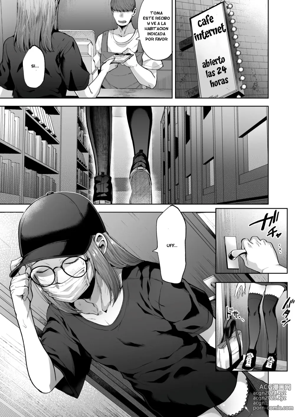 Page 4 of doujinshi Un autoproclamado travesti heterosexual se enamora del Netcafe