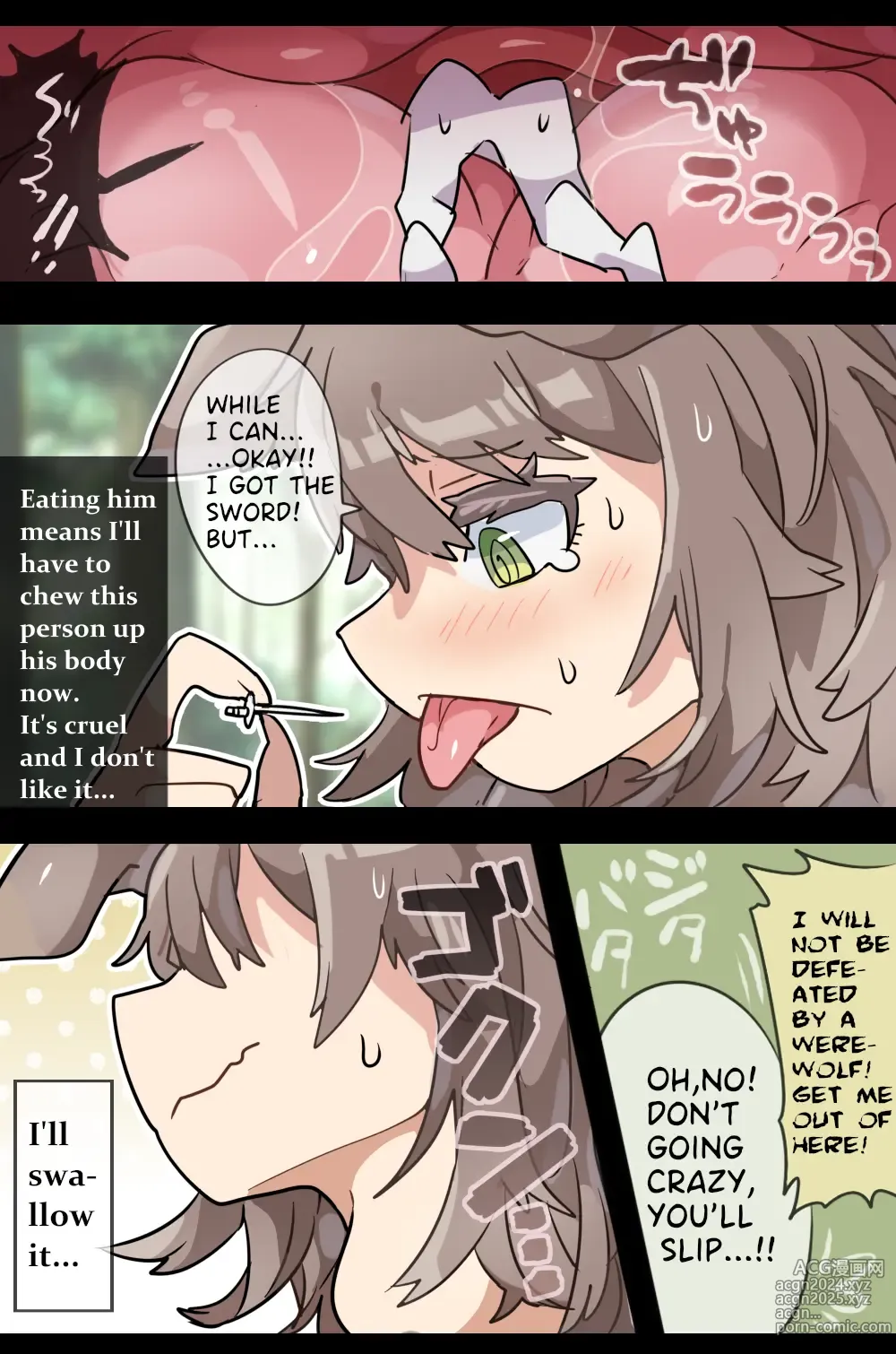 Page 4 of doujinshi Giant Dog Girl VORE & GTS