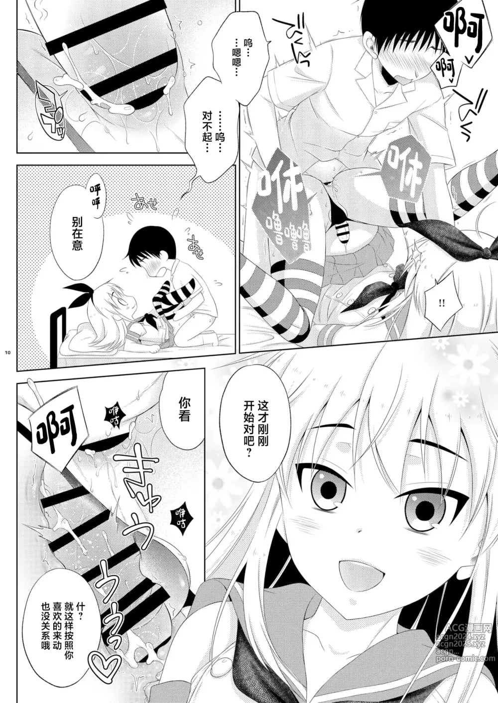 Page 10 of doujinshi Kohai ni Tayorareru to Kotowaranai Utsuwa ga Okina Shimakaze-kun