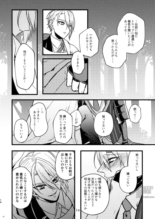 Page 13 of doujinshi Rape shinai to derarenai heya