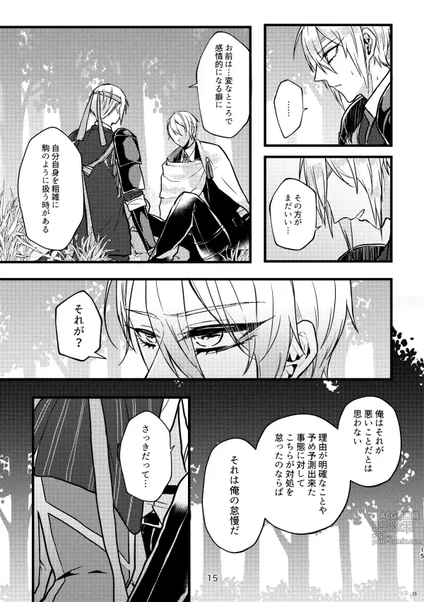 Page 14 of doujinshi Rape shinai to derarenai heya