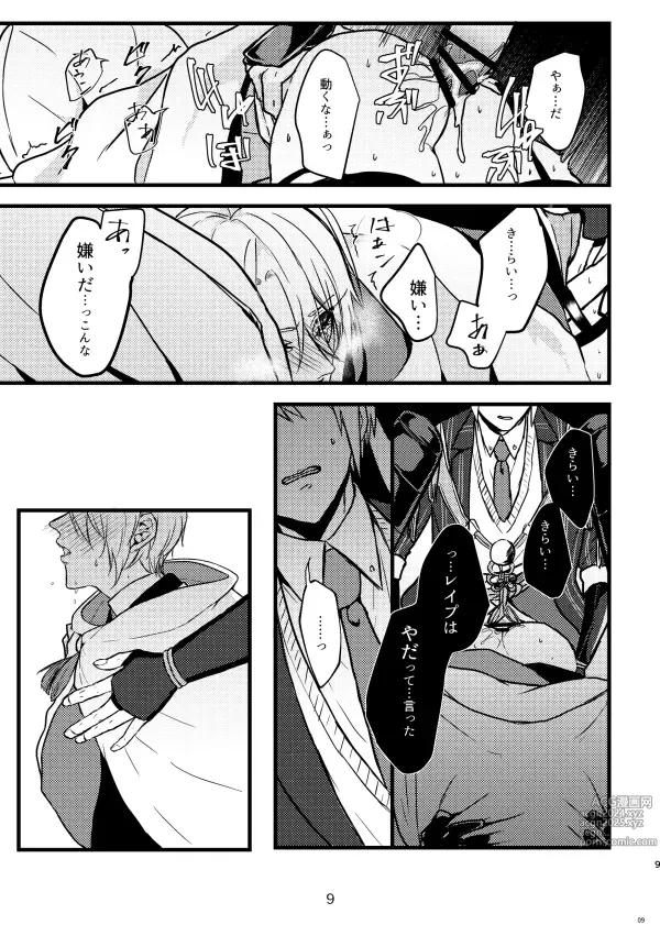 Page 8 of doujinshi Rape shinai to derarenai heya