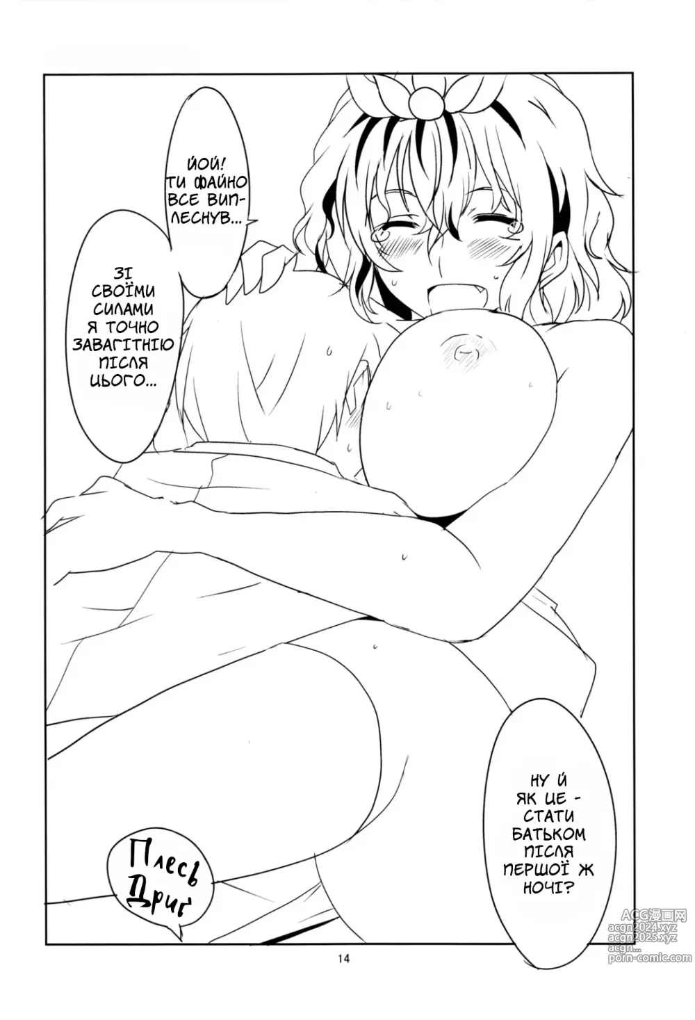 Page 13 of doujinshi Перша шлюбна ніч у молодят