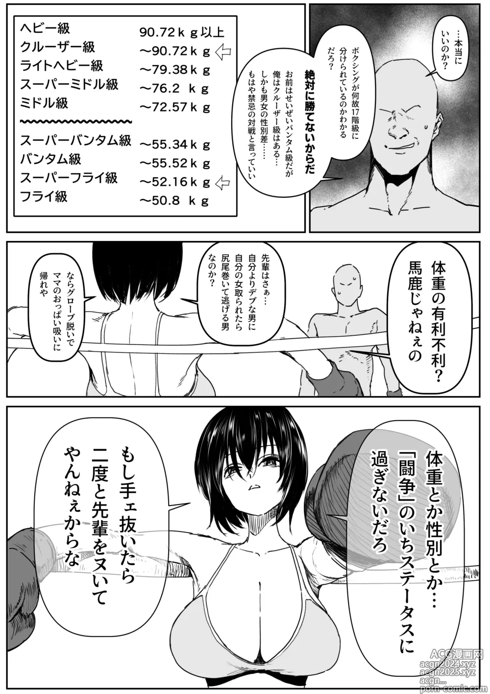 Page 2 of doujinshi Bikini no Kouhai to Boxing Suru Hanashi