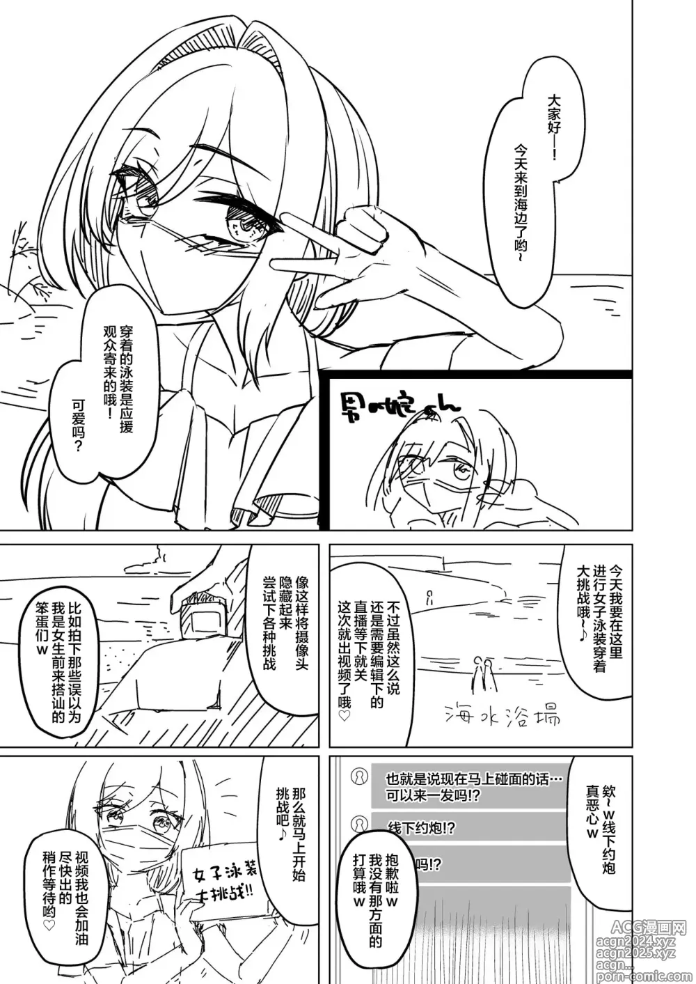 Page 2 of doujinshi Otokonoko ga Mizugi Challenge Yatte Mita!?