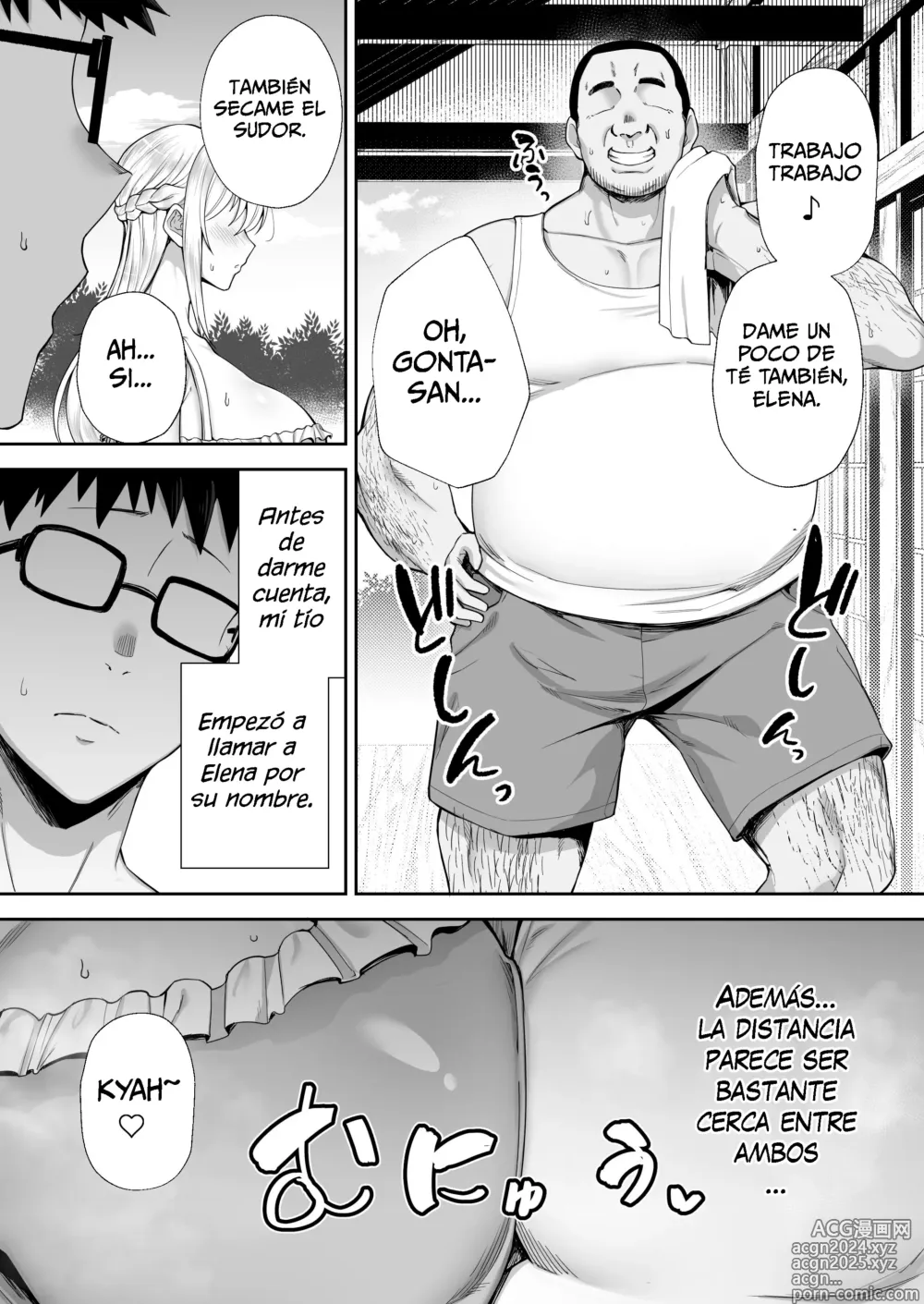 Page 4 of doujinshi Netorareta Bakunyuu Blonde Zuma Elena Ni -Musyoku no Otto o Sasaerutameni Hitasura Nakadashi Saremashita w-