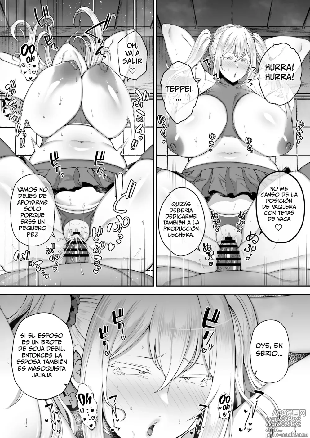 Page 34 of doujinshi Netorareta Bakunyuu Blonde Zuma Elena Ni -Musyoku no Otto o Sasaerutameni Hitasura Nakadashi Saremashita w-