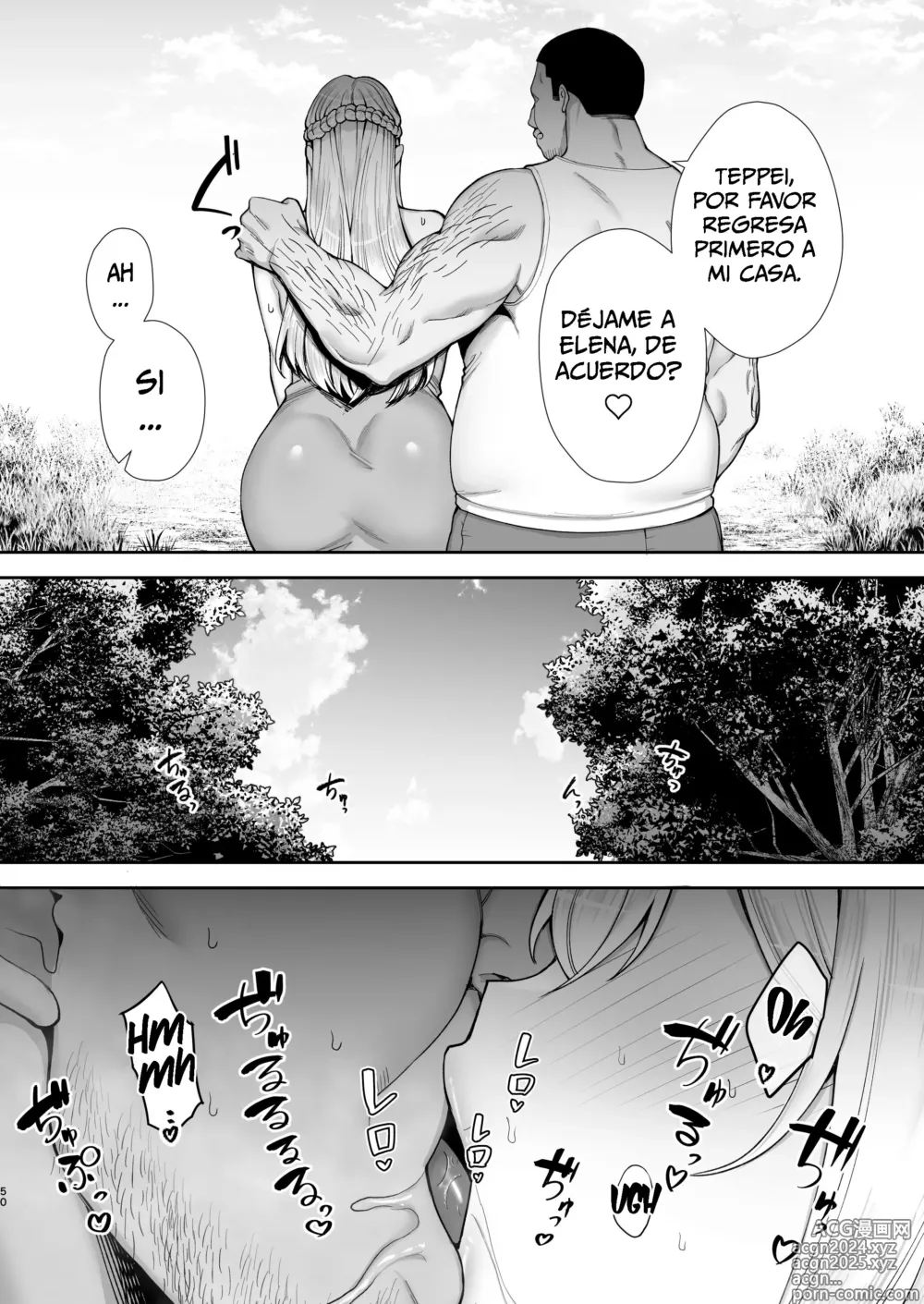 Page 50 of doujinshi Netorareta Bakunyuu Blonde Zuma Elena Ni -Musyoku no Otto o Sasaerutameni Hitasura Nakadashi Saremashita w-