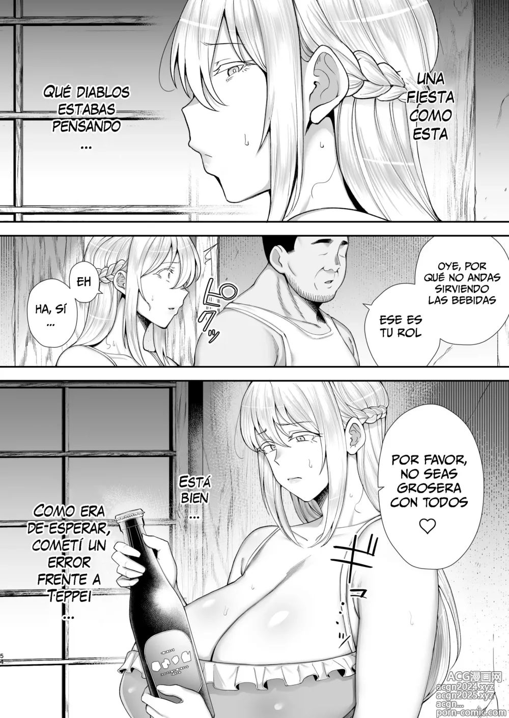 Page 54 of doujinshi Netorareta Bakunyuu Blonde Zuma Elena Ni -Musyoku no Otto o Sasaerutameni Hitasura Nakadashi Saremashita w-