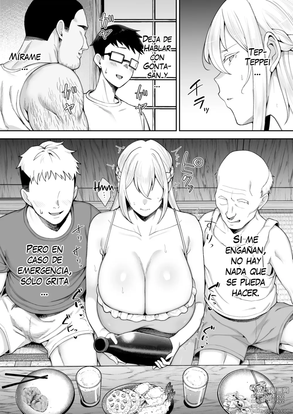 Page 57 of doujinshi Netorareta Bakunyuu Blonde Zuma Elena Ni -Musyoku no Otto o Sasaerutameni Hitasura Nakadashi Saremashita w-