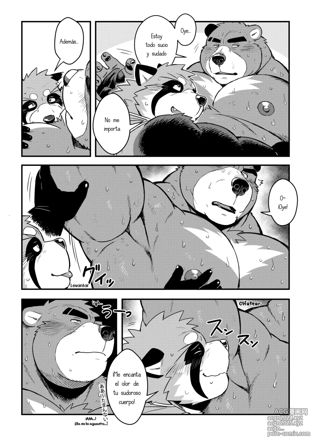 Page 9 of doujinshi Kuma-ani Koujichuu - El Hermano Oso en la Obra