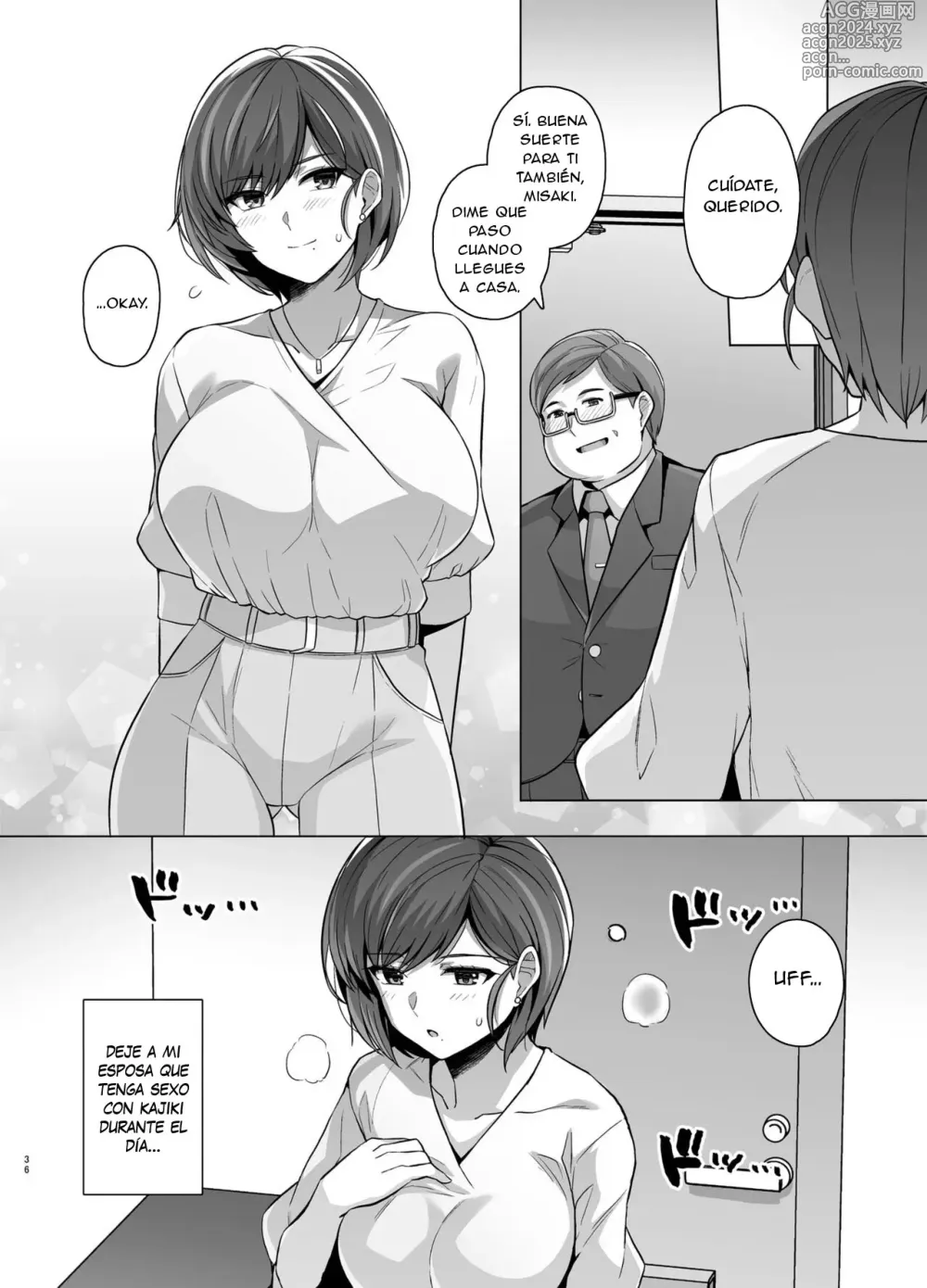 Page 38 of doujinshi Tsuma ga, Tanin no Mesu ni naru made -Short Cut Kyonyuu Tsuma Sasaki Misaki Hen- (decensored)