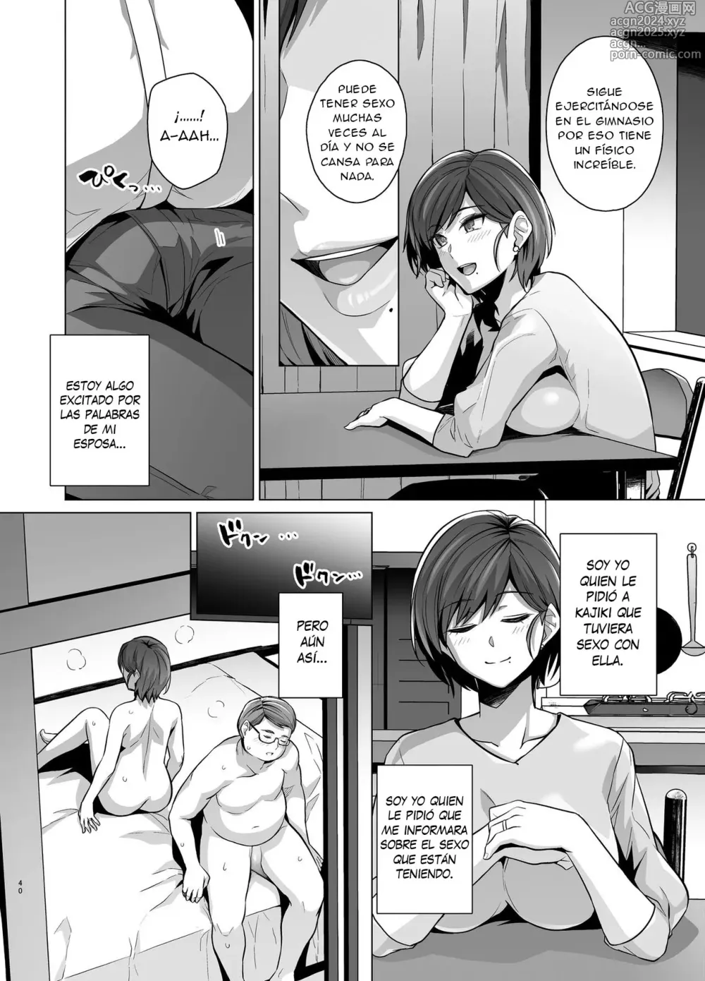 Page 42 of doujinshi Tsuma ga, Tanin no Mesu ni naru made -Short Cut Kyonyuu Tsuma Sasaki Misaki Hen- (decensored)