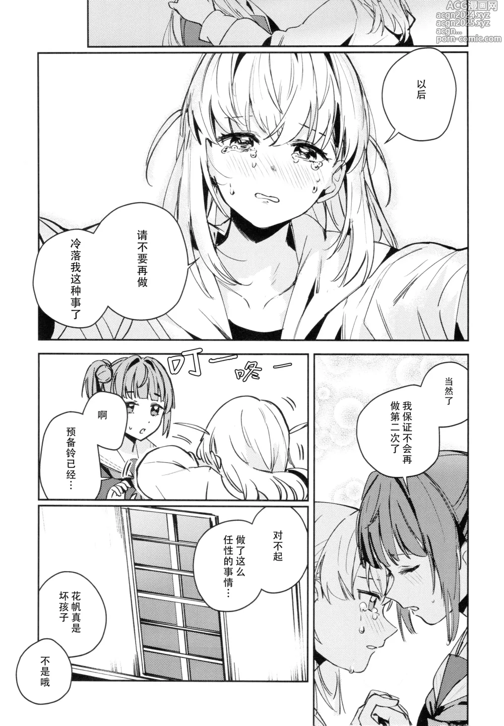 Page 12 of doujinshi Hinoshita Kaho to Osawari Kinshirei