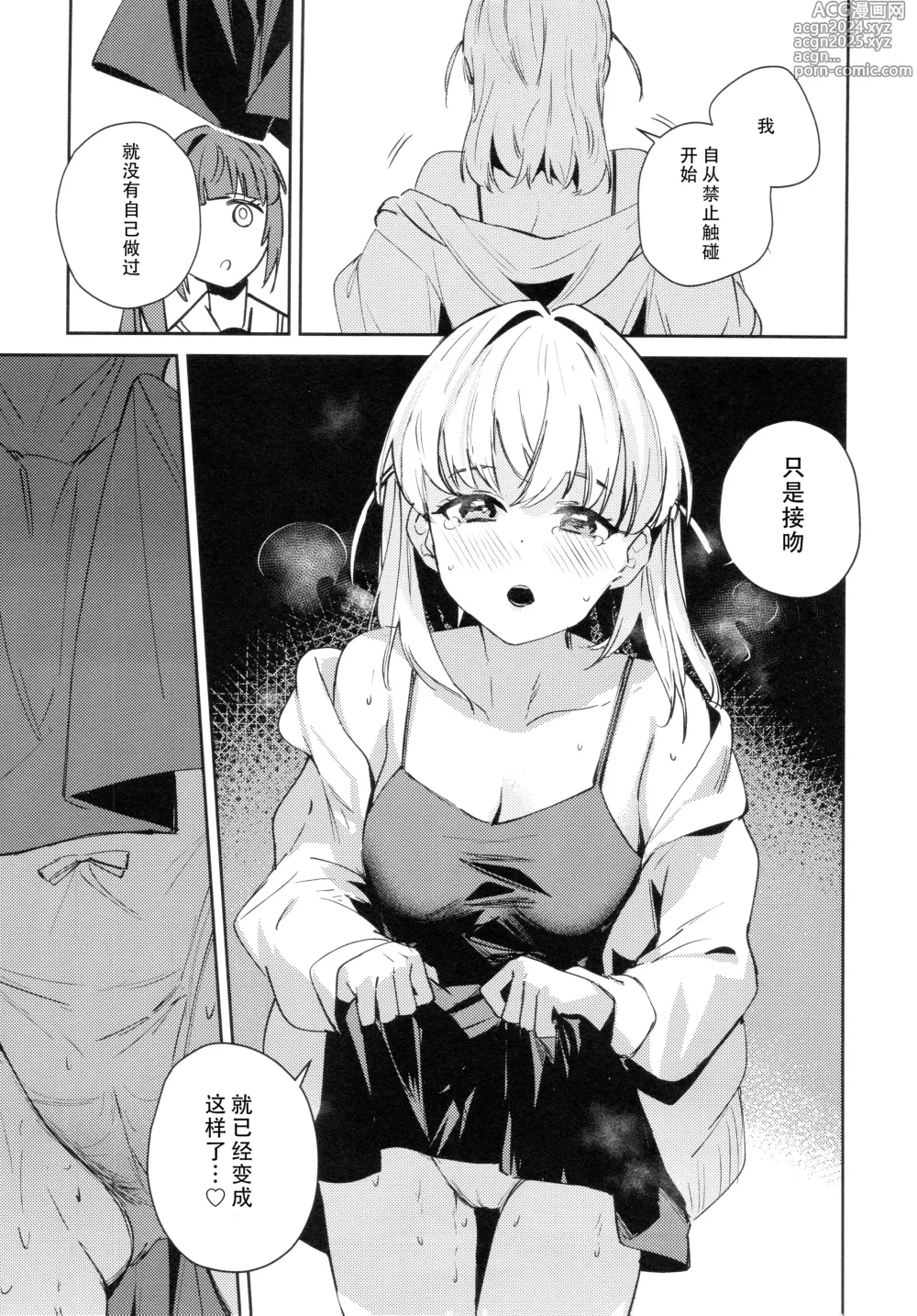 Page 15 of doujinshi Hinoshita Kaho to Osawari Kinshirei