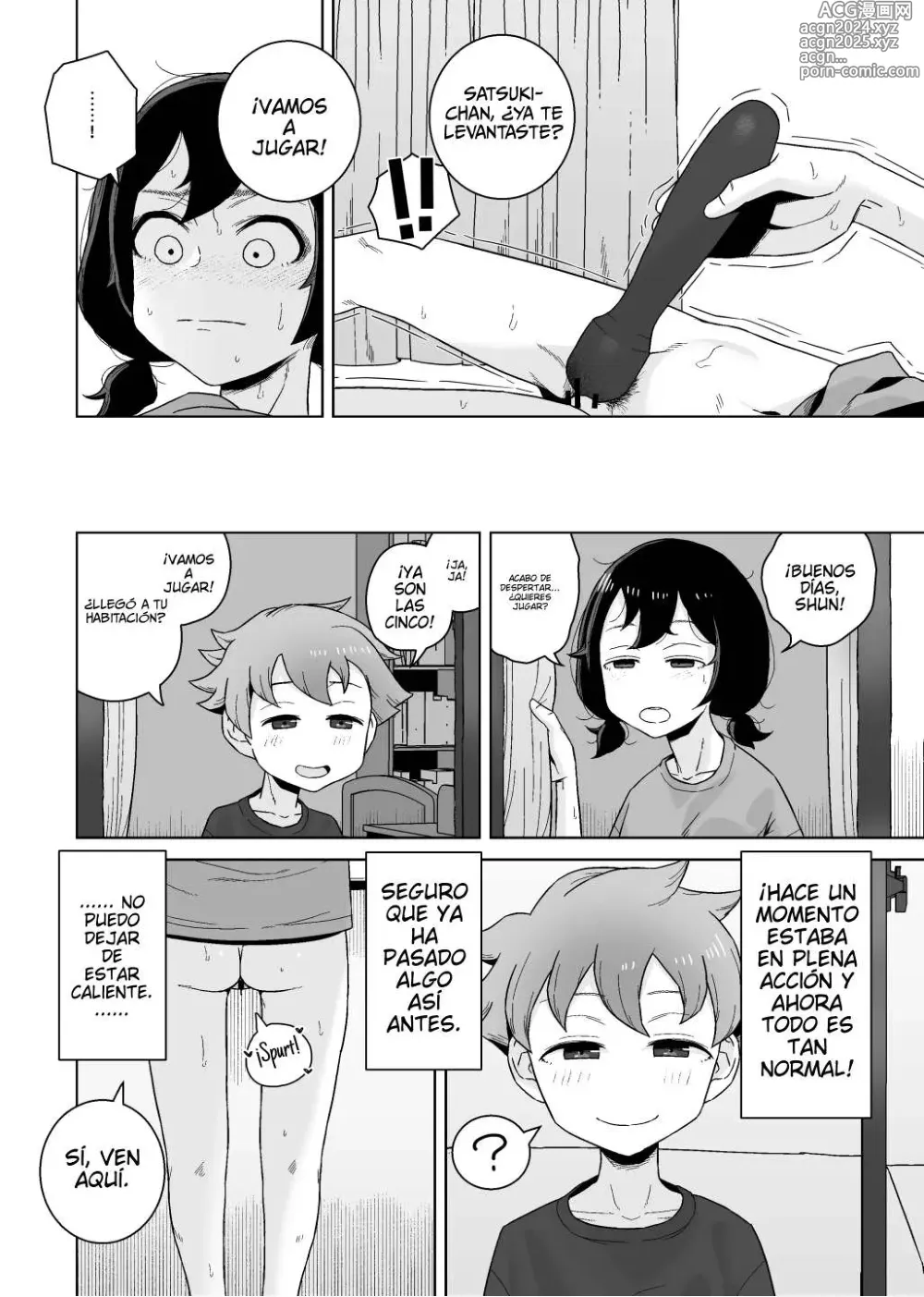 Page 21 of doujinshi Una chica autocrítica y adicta a la masturbación observa a un chico masturbarse.