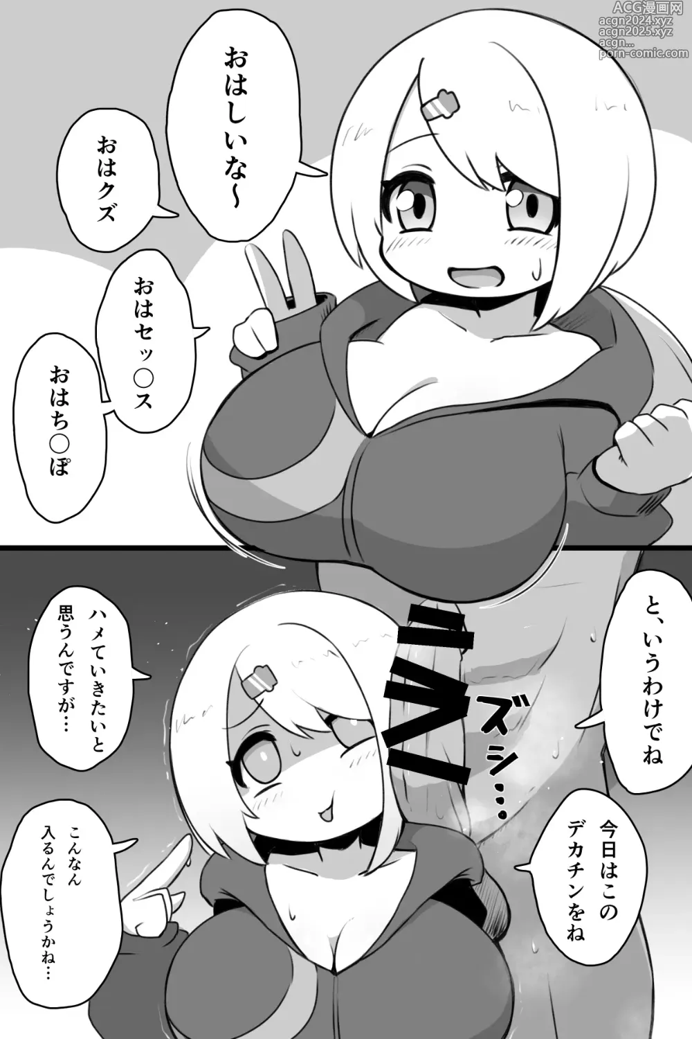 Page 2 of doujinshi Bakunyuu Vtuber no Dekachin Jikkyou Play