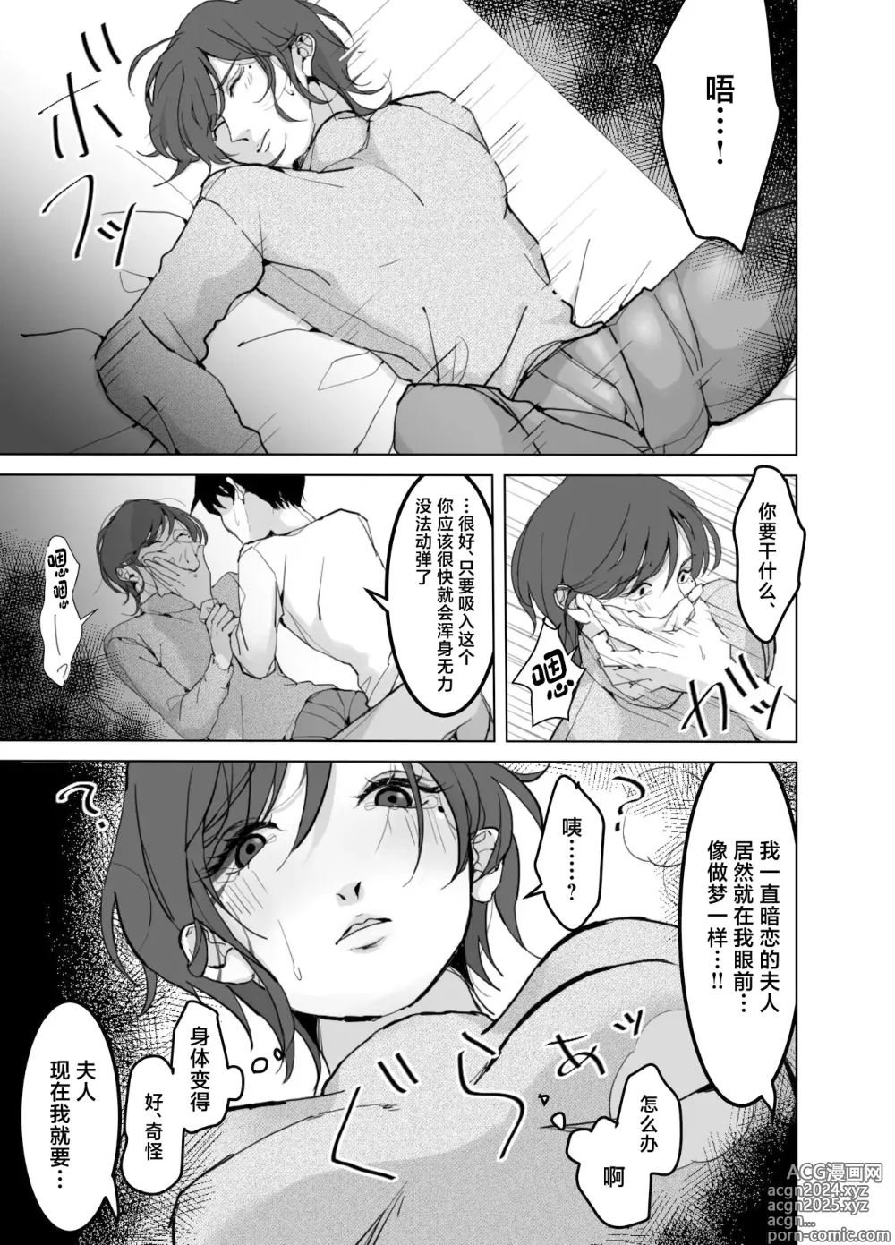 Page 9 of doujinshi ] Yokkyuu Fuman no Otonashii Hitozuma Oshikake Rape Ore no Chinpo ni Mou Meromero