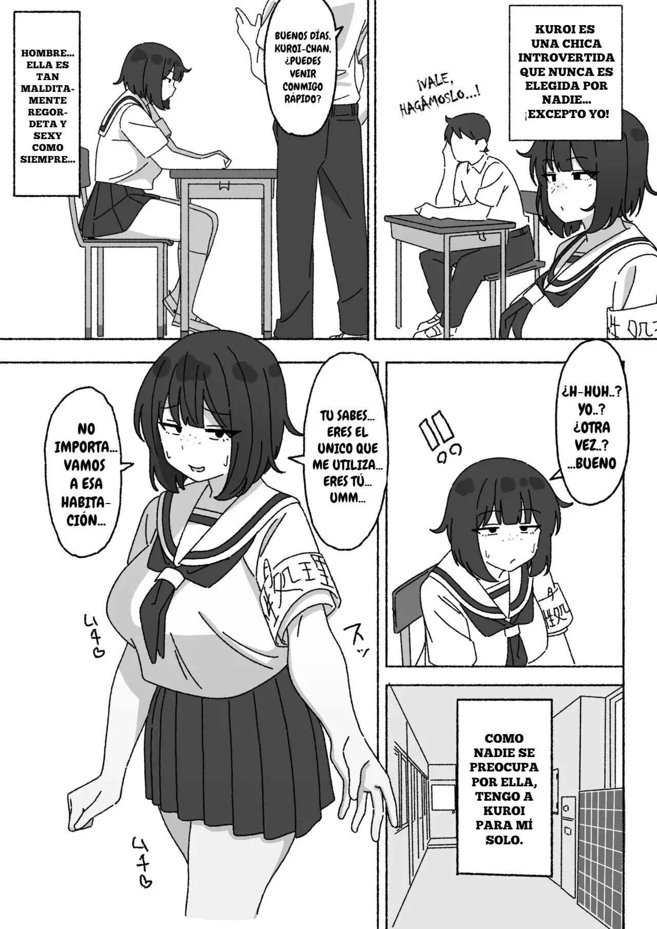 Page 5 of doujinshi Soy el único de la clase que está utilizando a la impopular alivio sexual del personal de servicio, kuroh-chan.