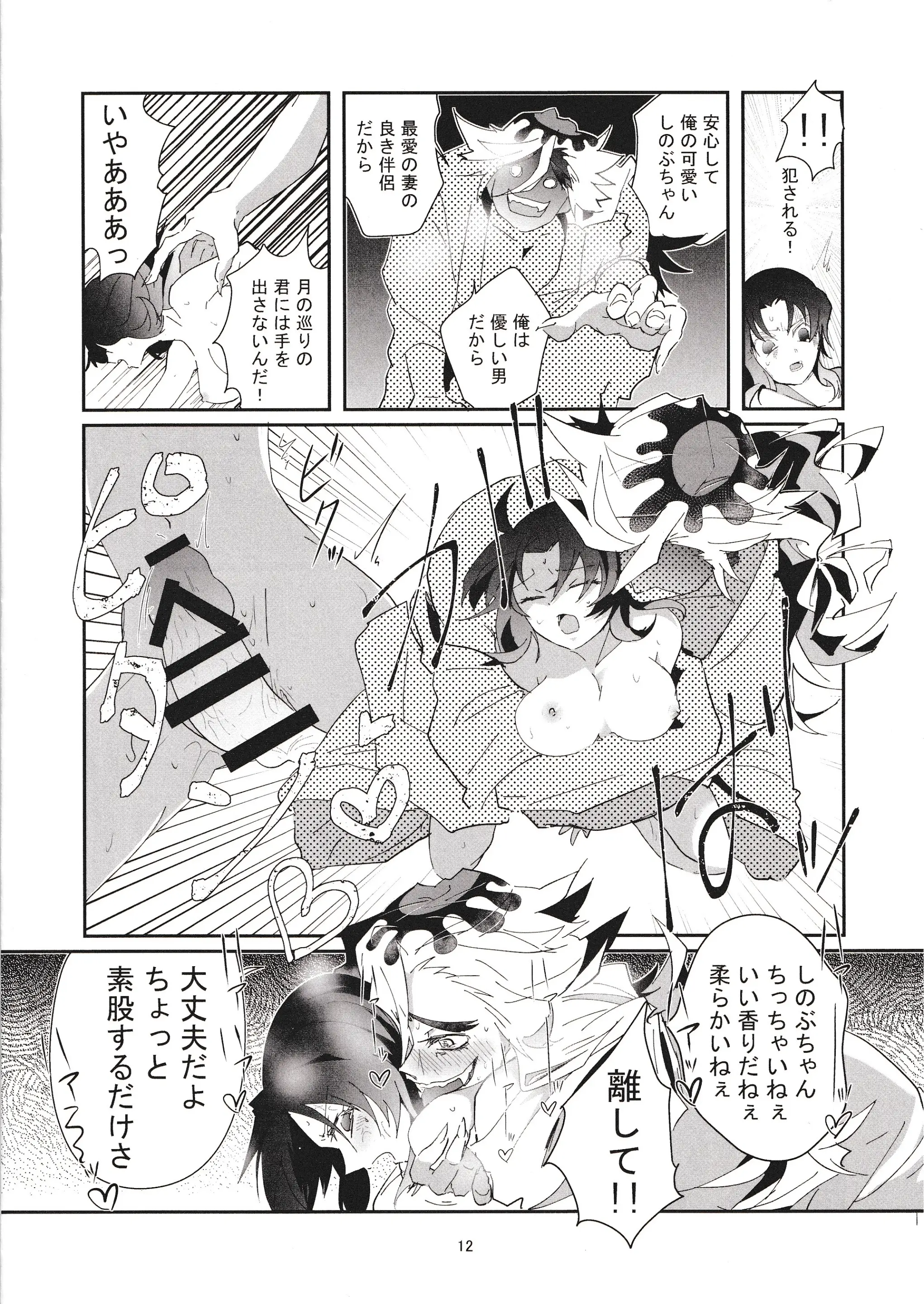 Page 12 of doujinshi Sasage Tatematsuru Tsuki no Megumi