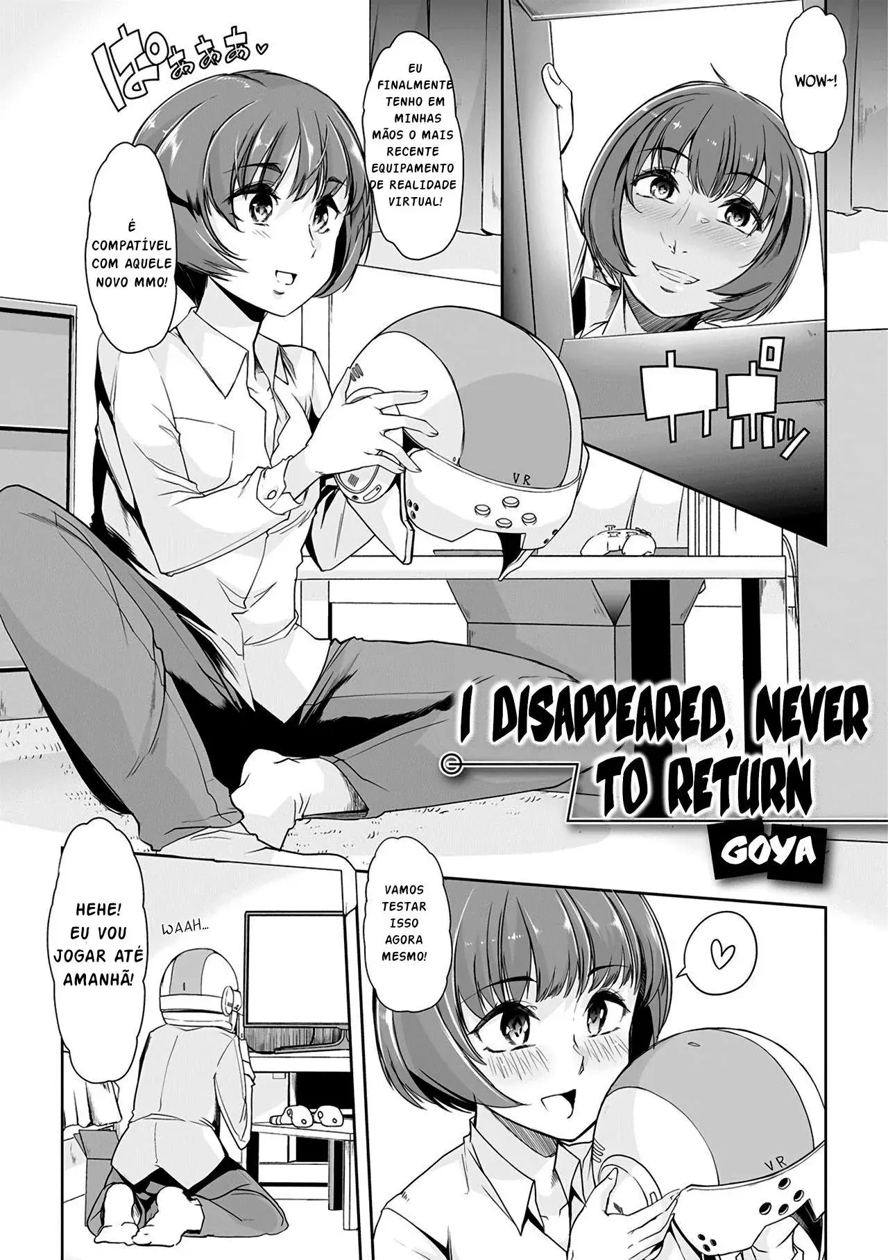 Page 1 of manga I Disappeared, Never to Return