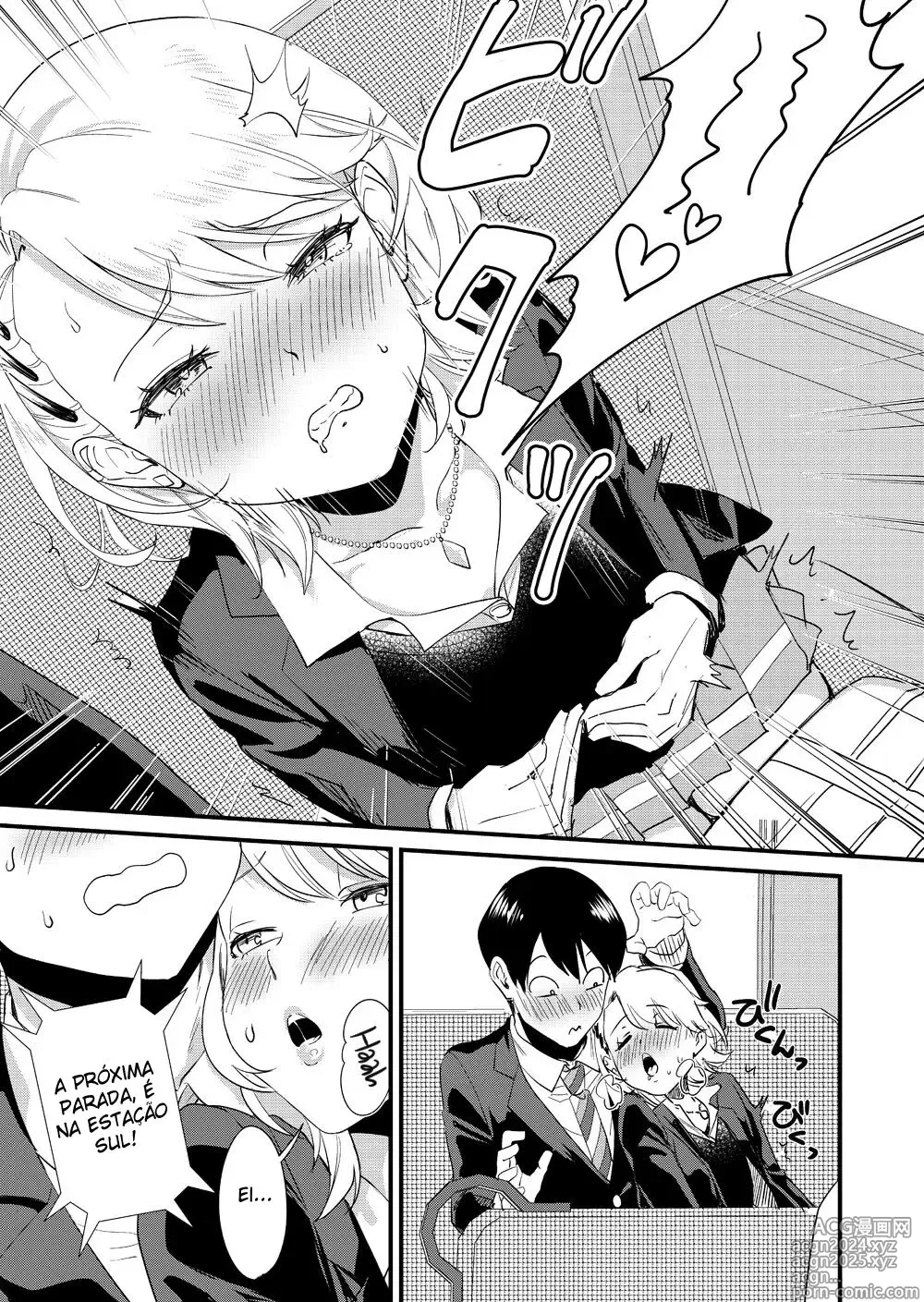 Page 15 of doujinshi A Garota Gyaru Está Gozando Dentro do Ônibus