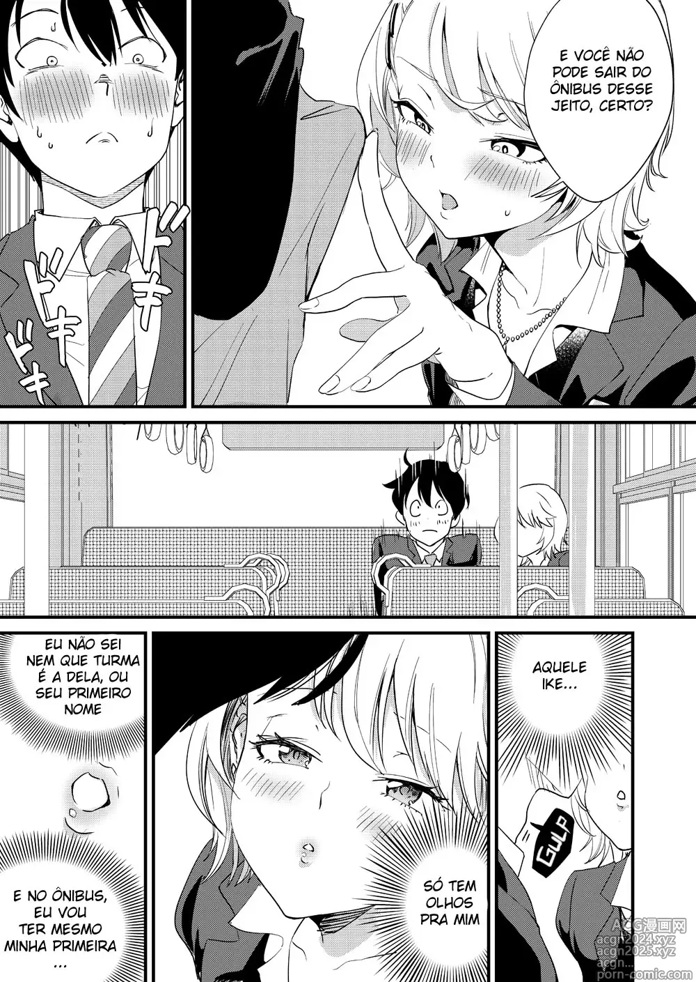 Page 17 of doujinshi A Garota Gyaru Está Gozando Dentro do Ônibus