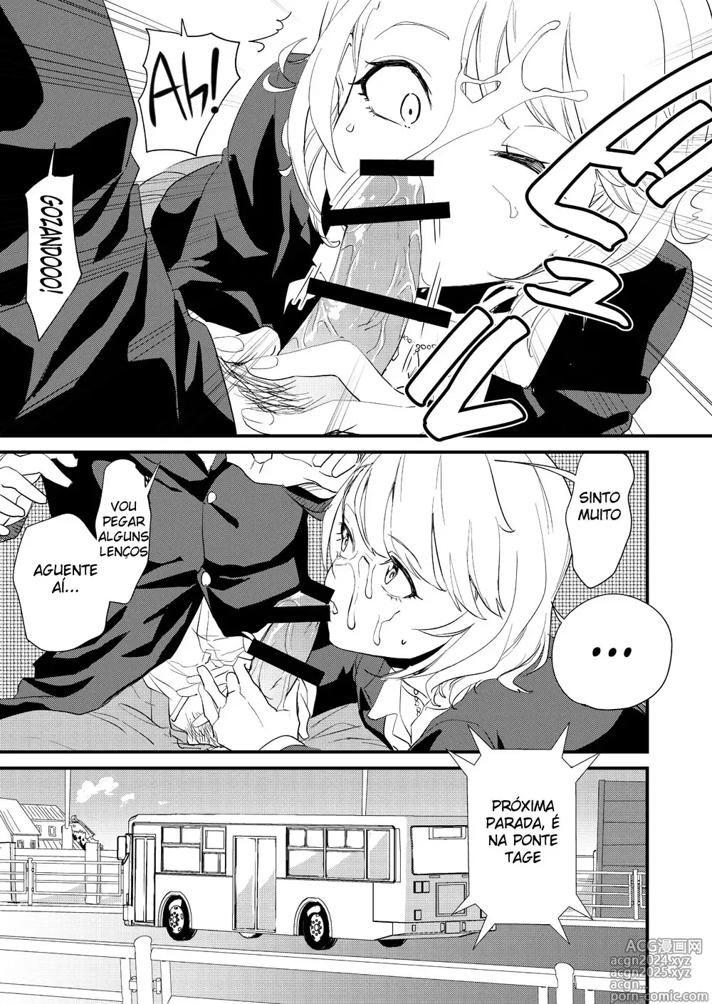 Page 21 of doujinshi A Garota Gyaru Está Gozando Dentro do Ônibus