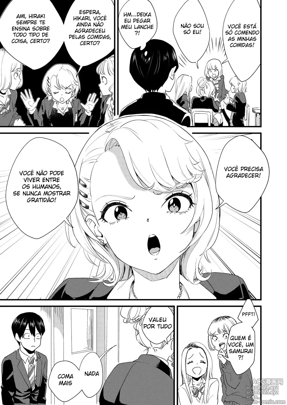 Page 5 of doujinshi A Garota Gyaru Está Gozando Dentro do Ônibus