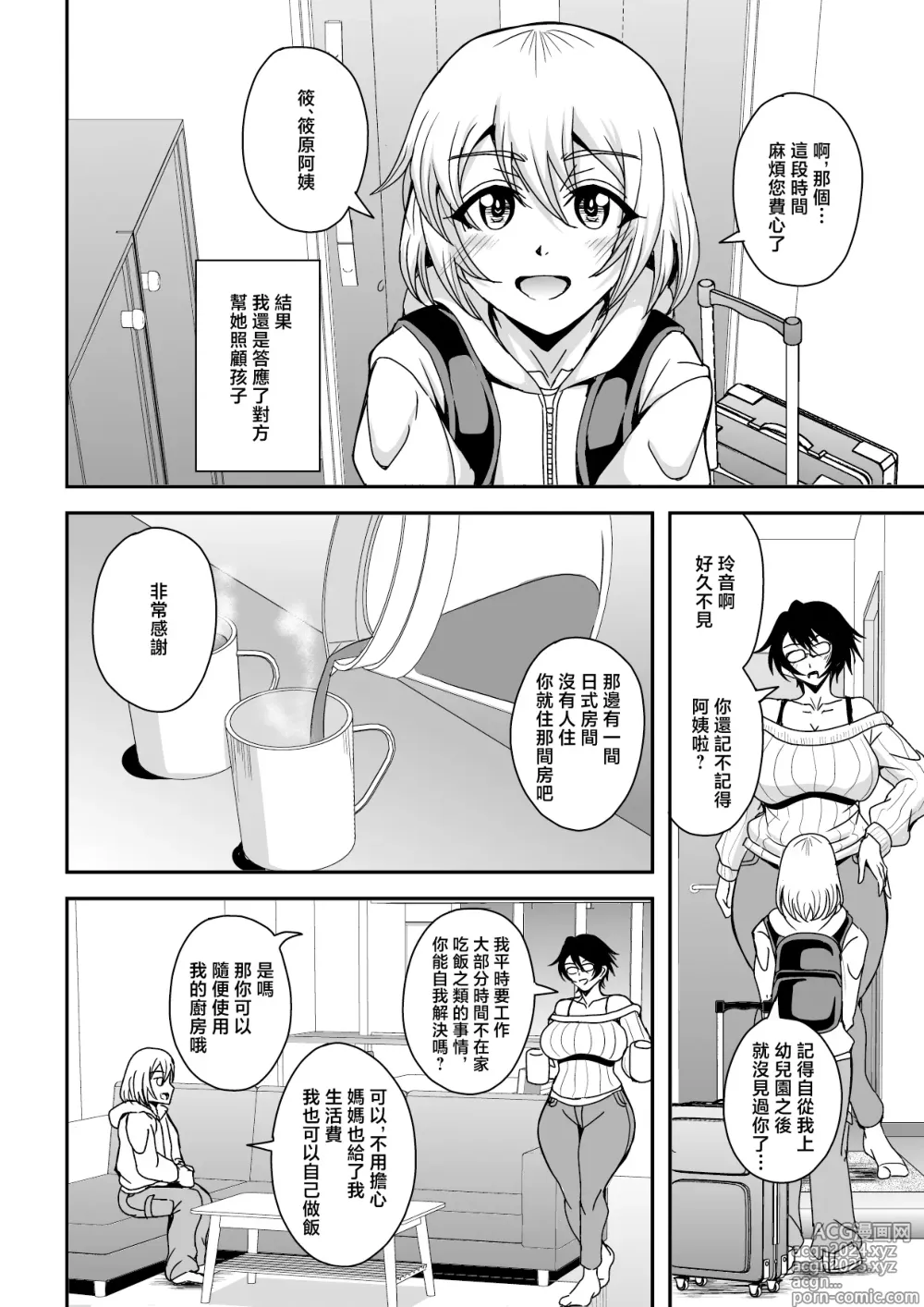 Page 3 of doujinshi 中年單身勤快工作的阿姨跟朋友的兒子小奶狗淪陷某種關係的故事