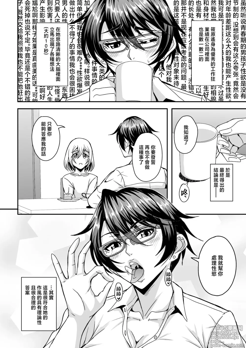 Page 9 of doujinshi 中年單身勤快工作的阿姨跟朋友的兒子小奶狗淪陷某種關係的故事