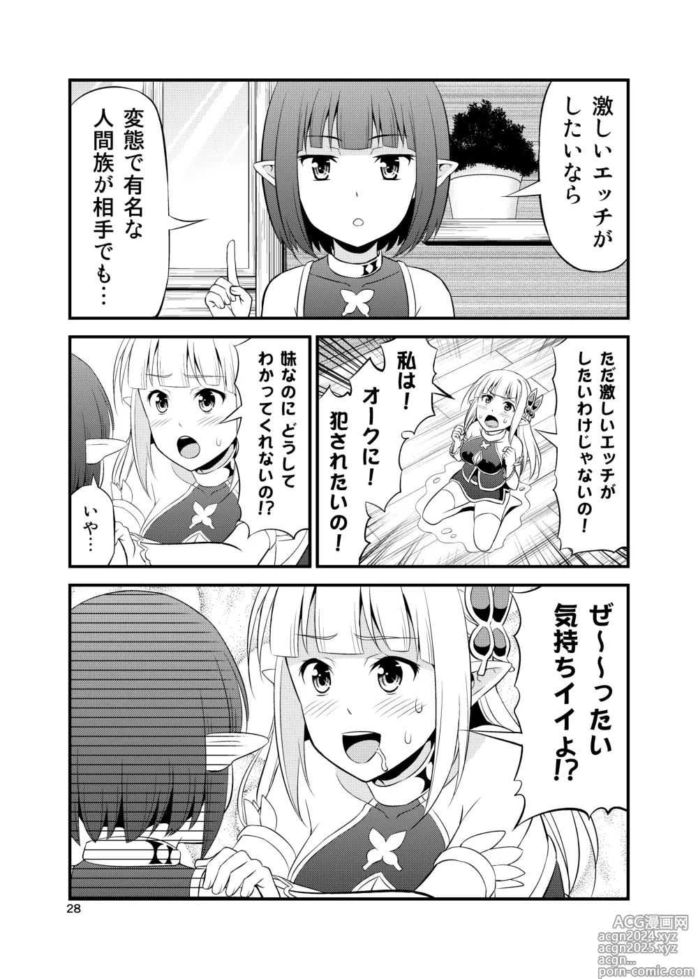 Page 27 of doujinshi Hentai Elf to Majime Orc Doujin Ban Soushuuhen - A crazy elf and a serious orc