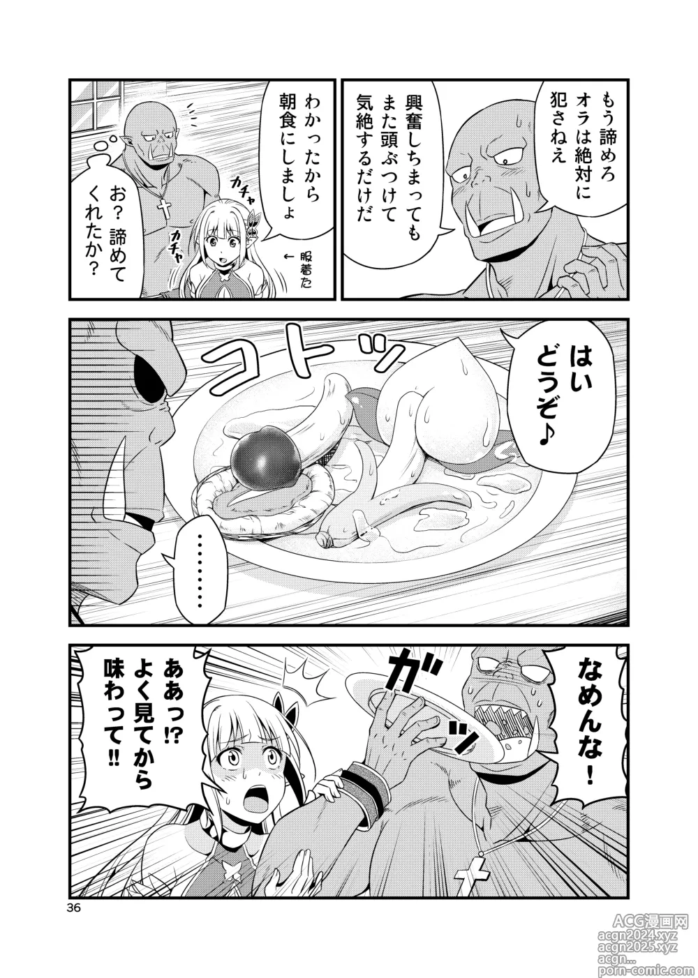 Page 35 of doujinshi Hentai Elf to Majime Orc Doujin Ban Soushuuhen - A crazy elf and a serious orc