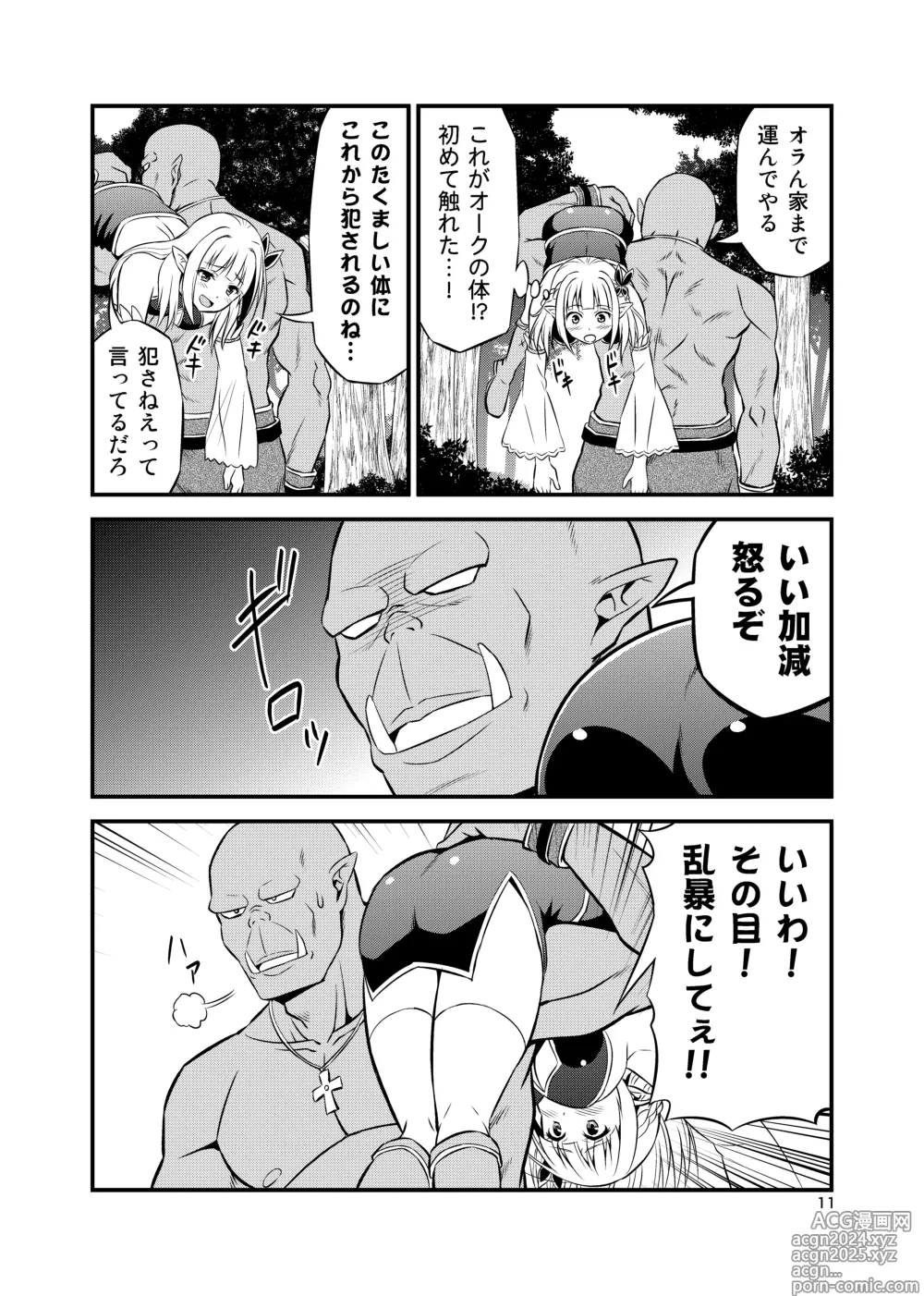 Page 10 of doujinshi Hentai Elf to Majime Orc Doujin Ban Soushuuhen - A crazy elf and a serious orc