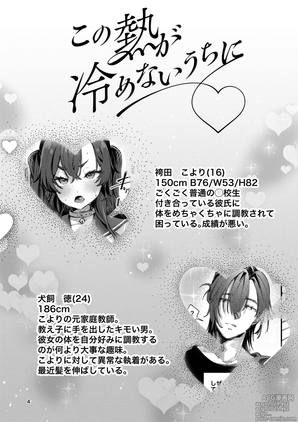 Page 4 of doujinshi Kono Netsu ga Samenai uchi ni