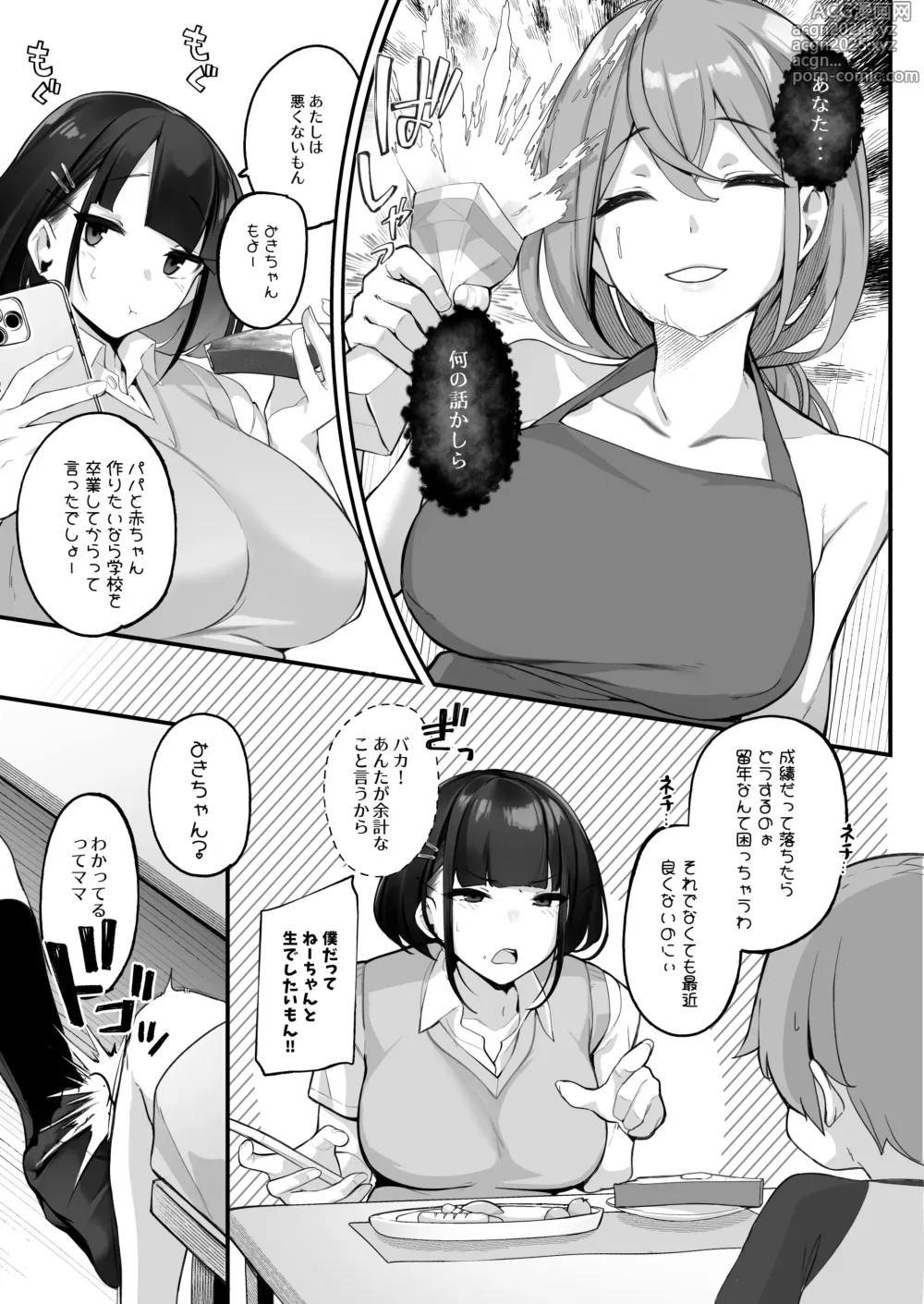 Page 13 of doujinshi Boku to Gasatsu na Onee no Seiyoku Shori Seikatsu ~Onee-chan ni Katetara Ninshin Kakugo de Nama Ecchi Hen~