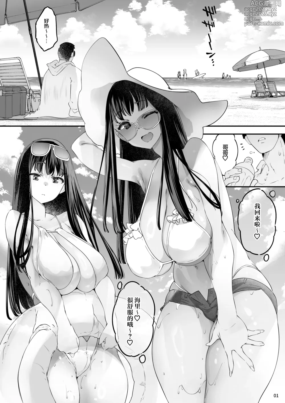 Page 3 of doujinshi 海边线下约炮长乳姐妹对野兽般的交配翘首以盼