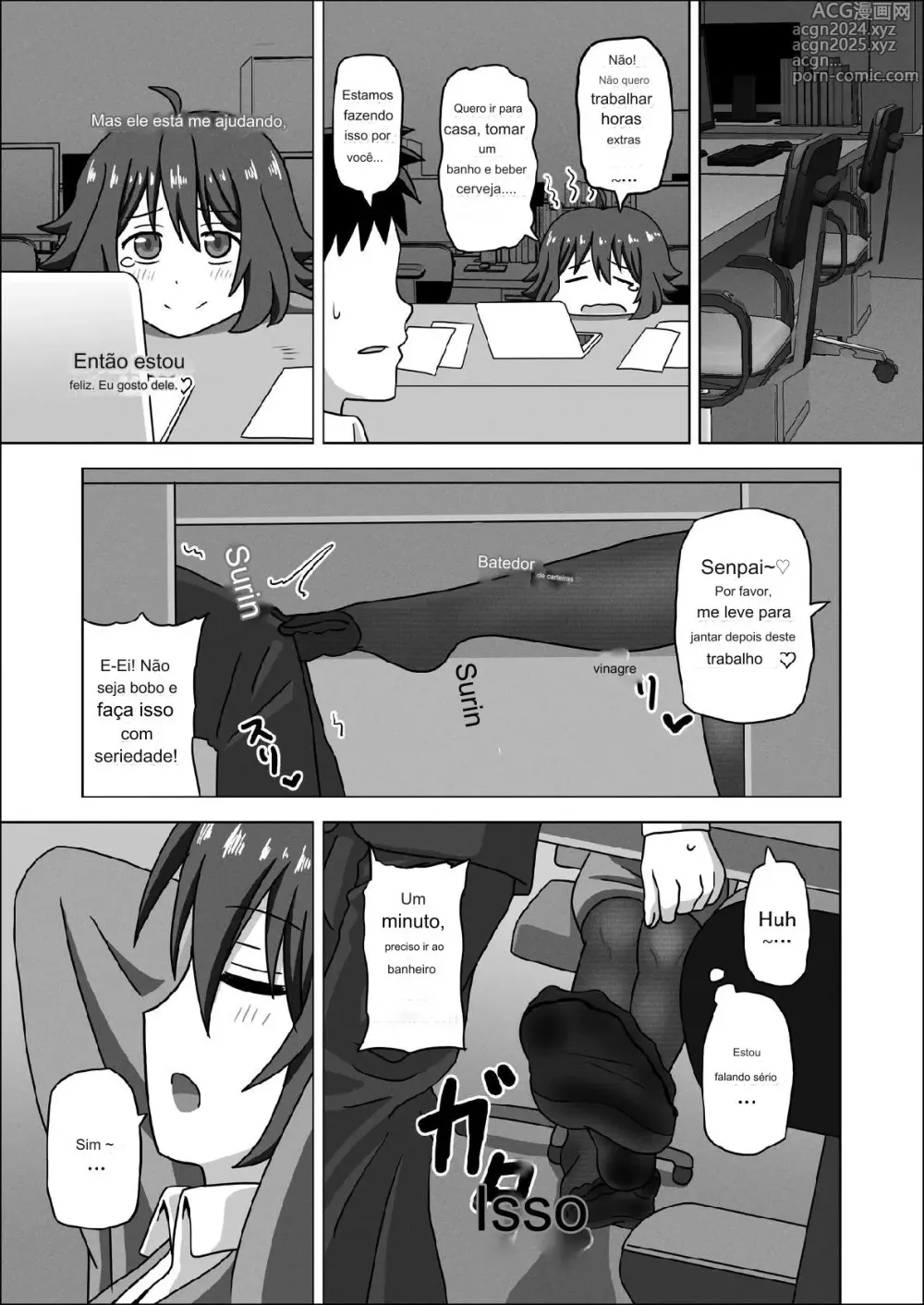 Page 5 of doujinshi Kouhai no Ashi de Gachi Boki Shite Hazukashikunainsu ka? Wara