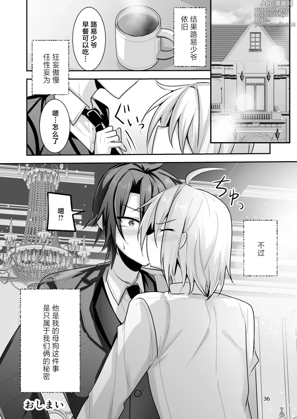 Page 37 of doujinshi Goshujin-sama wa Watashi no Mesuinu