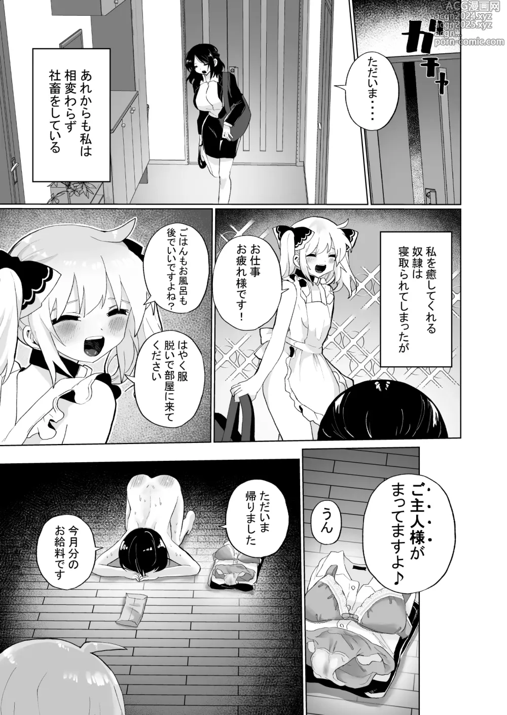 Page 24 of doujinshi Taisetsu ni Sodateta Dorei o Netorareru shi Jibun mo Otosareru