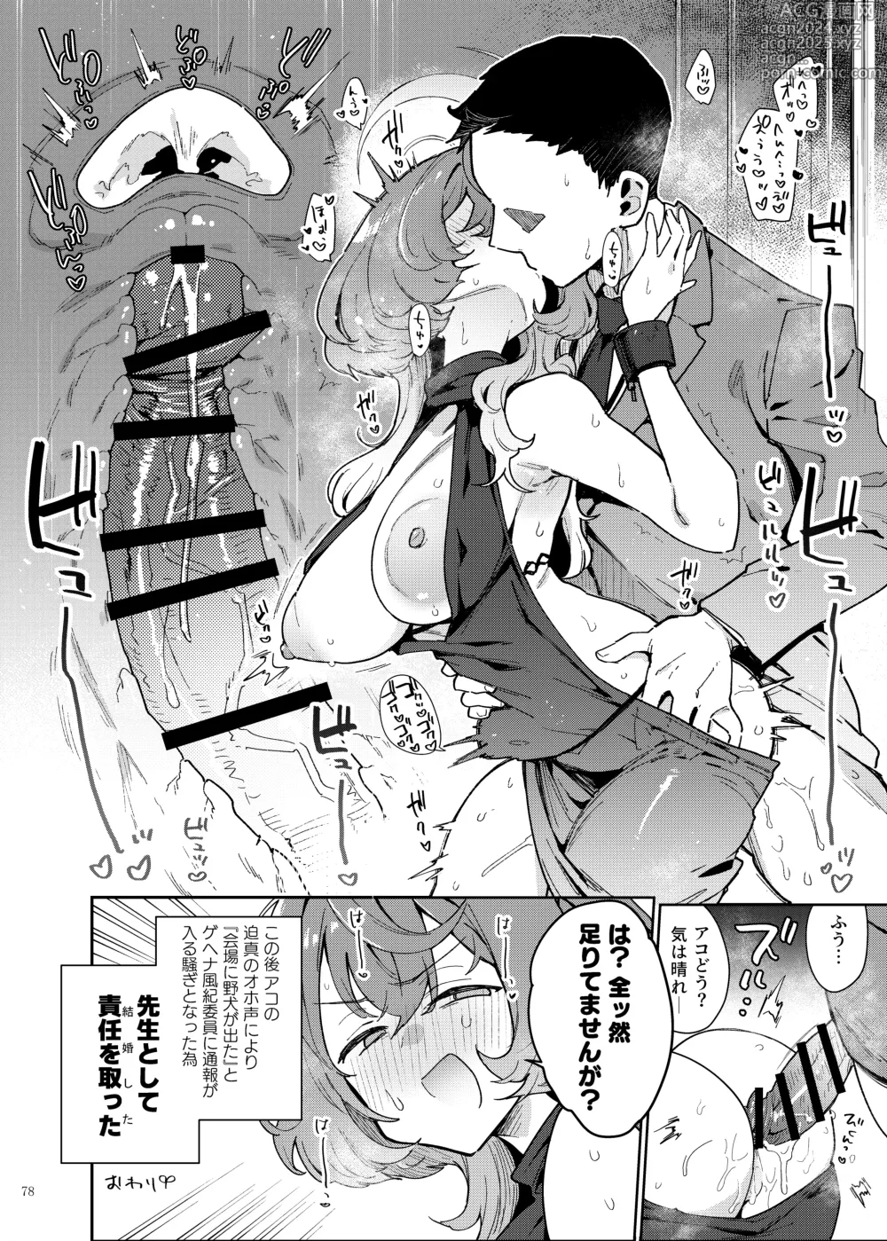 Page 80 of doujinshi BluArch Icha Love Ero Goudou Zetsurin Taisai Kouyasai