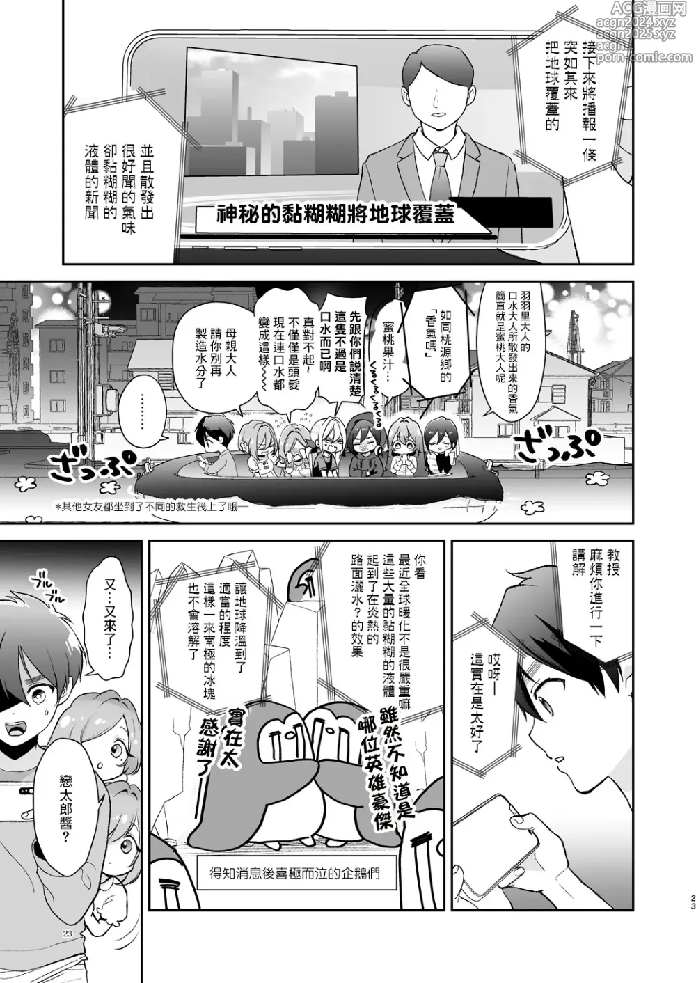 Page 22 of doujinshi Hahari mama to ichababu H suru hon.