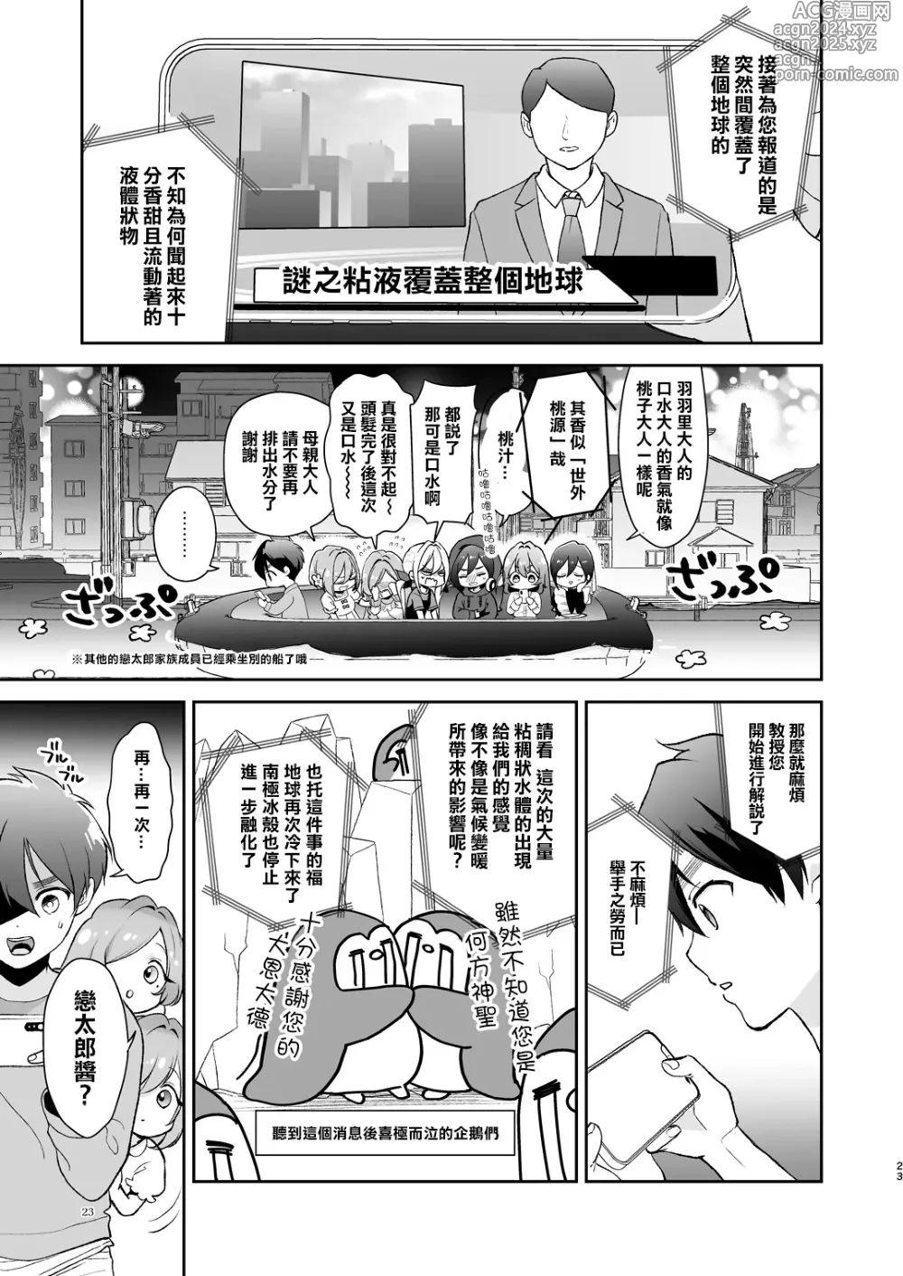 Page 23 of doujinshi Hahari mama to ichababu H suru hon.