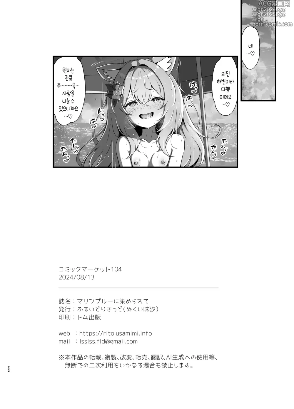 Page 22 of doujinshi 마린 블루로 물들어져서