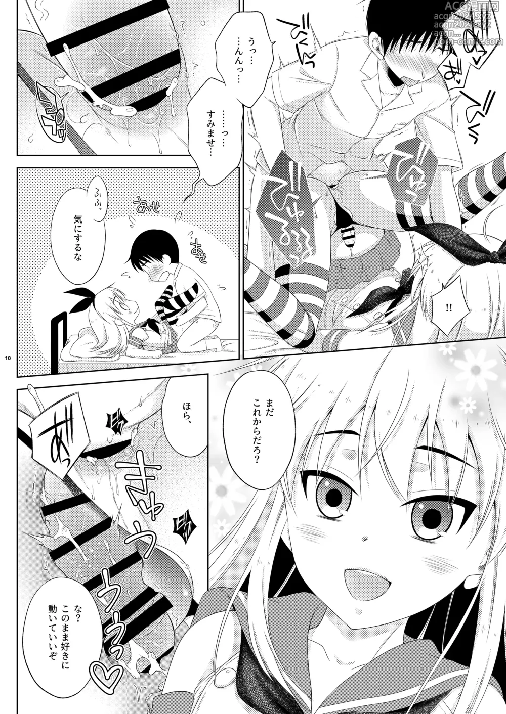 Page 10 of doujinshi Kohai ni Tayorareru to Kotowaranai Utsuwa ga Okina Shimakaze-kun