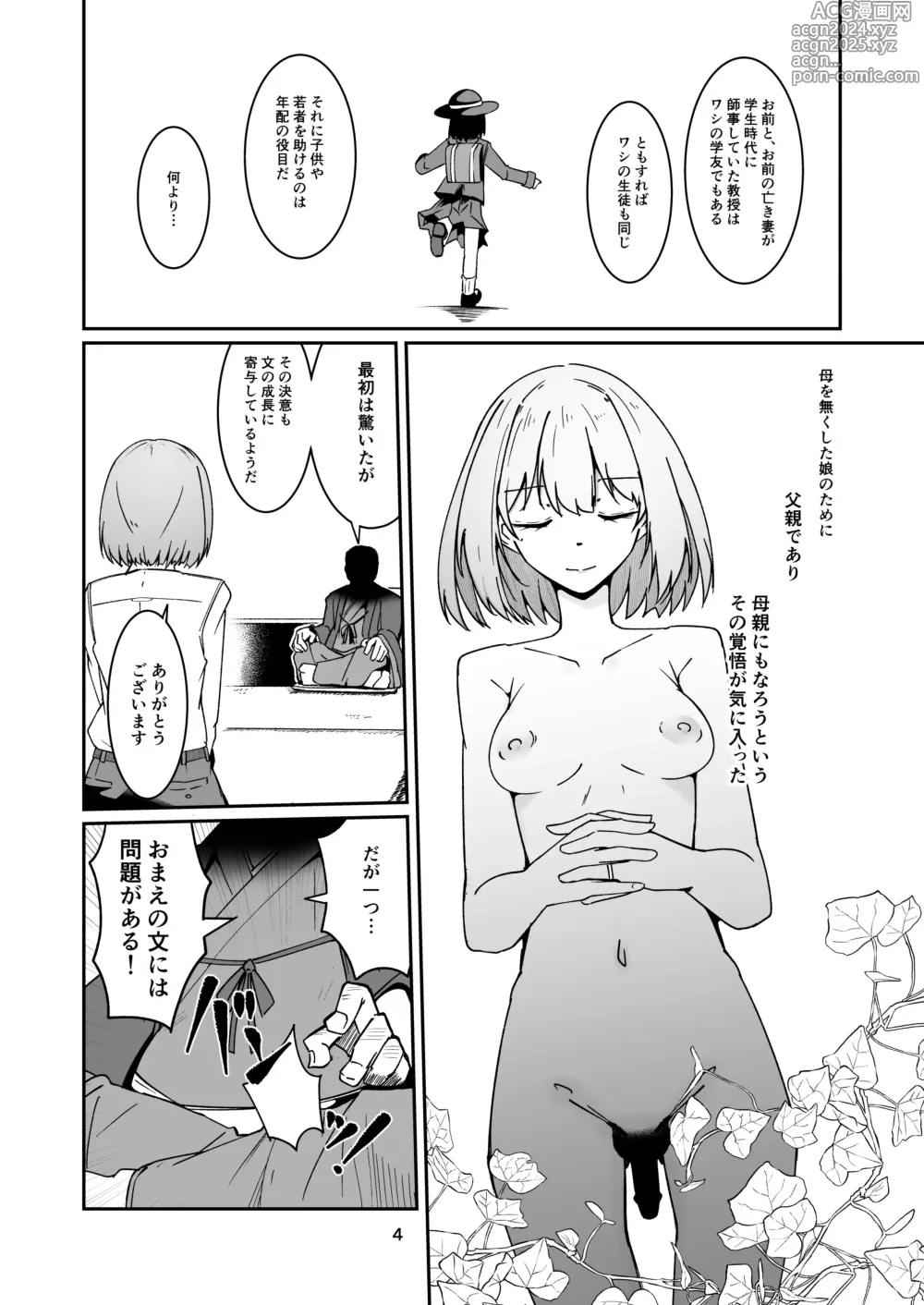 Page 3 of doujinshi Otou-san to Watashi... -1 Musume to Seikatsu no Tame ni Mesu-ka Choukyou o Ukete Iru Otou-san