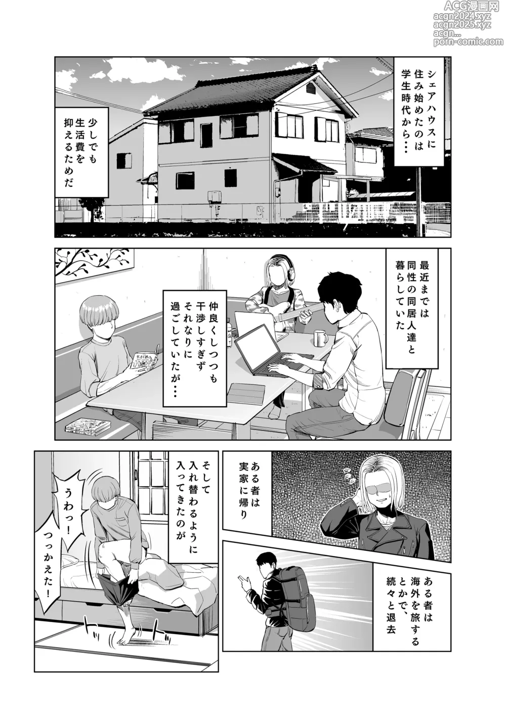 Page 8 of doujinshi Yokkyuu Fuman na Share House no Juunin Otagai Seiyoku Tsuyoi node Souiu Kankei ni Nacchaimashou ka