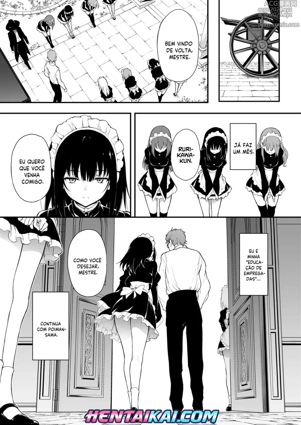 Page 2 of doujinshi Maid Kyouiku. 2 -Botsuraku Kizoku Rurikawa Tsubaki- (decensored)